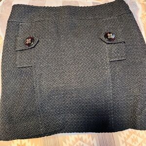 Banana Republic Black Textured Mini Skirt